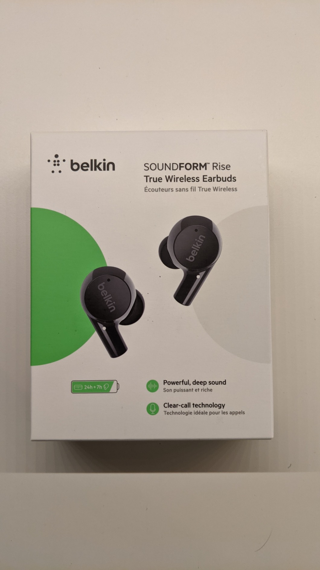 Belkin SoundForm Rise True Wireless Ear Buds with Wireless Charger Case, Dual Microphone, IPX5 Water Resistant Earbuds, Bluetooth Headphones, Compatible with iPhone, Galaxy, and More - Black customer photo 2