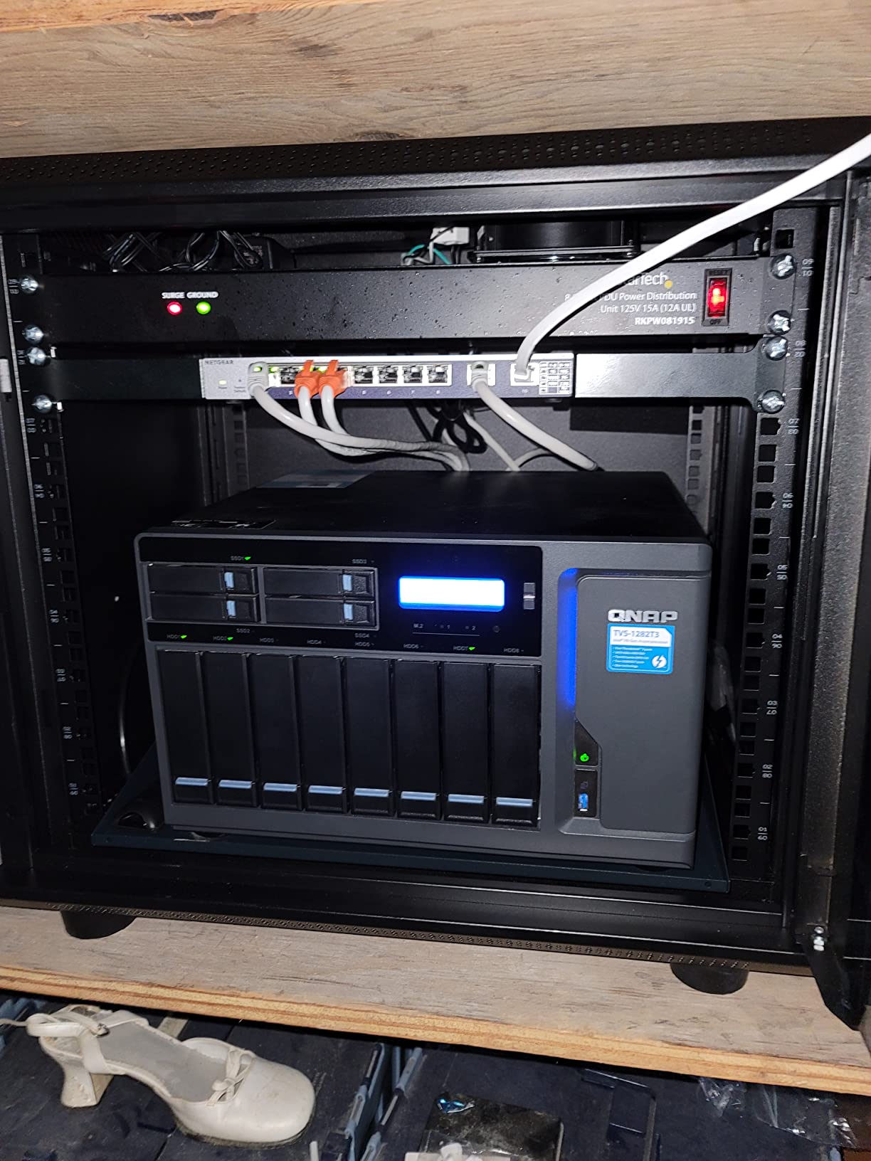 RackPath 9U Wall Mount Network Rack Cabinet – Quiet Cooling Fan, Locking Glass Door, 17.7
