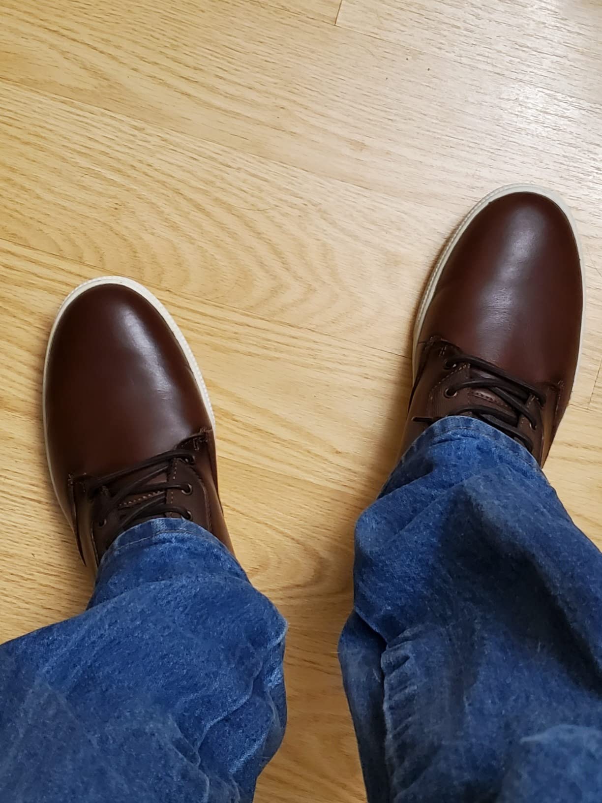 Arkbird Mens Dress Boots, Genuine Leather Chelsea Ankle Boots with Zipper for Business Casual customer photo 1