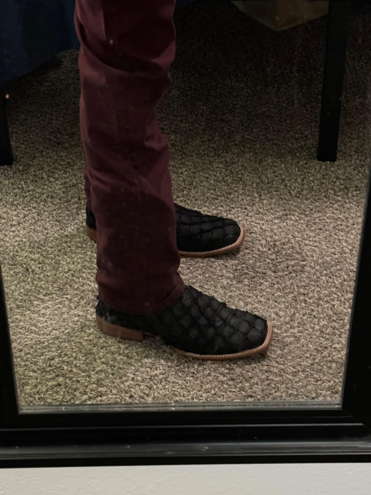 Durango Premium Exotics Dark Brown Pirarucu Western Boot customer photo 2