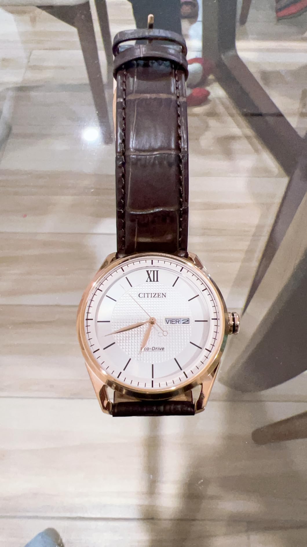 Citizen Men's Classic Eco-Drive Watch with 3-Hand Day and Date customer photo 1