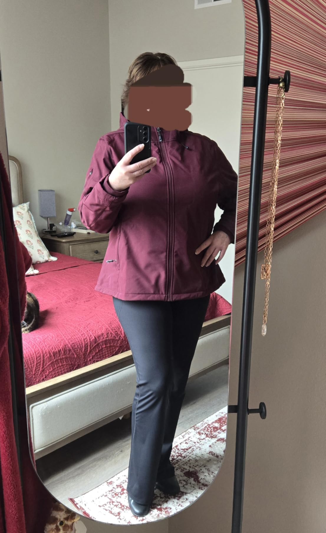 33,000ft Women's Softshell Jacket Waterproof Hooded Fleece Lined Rain Coat customer photo 2