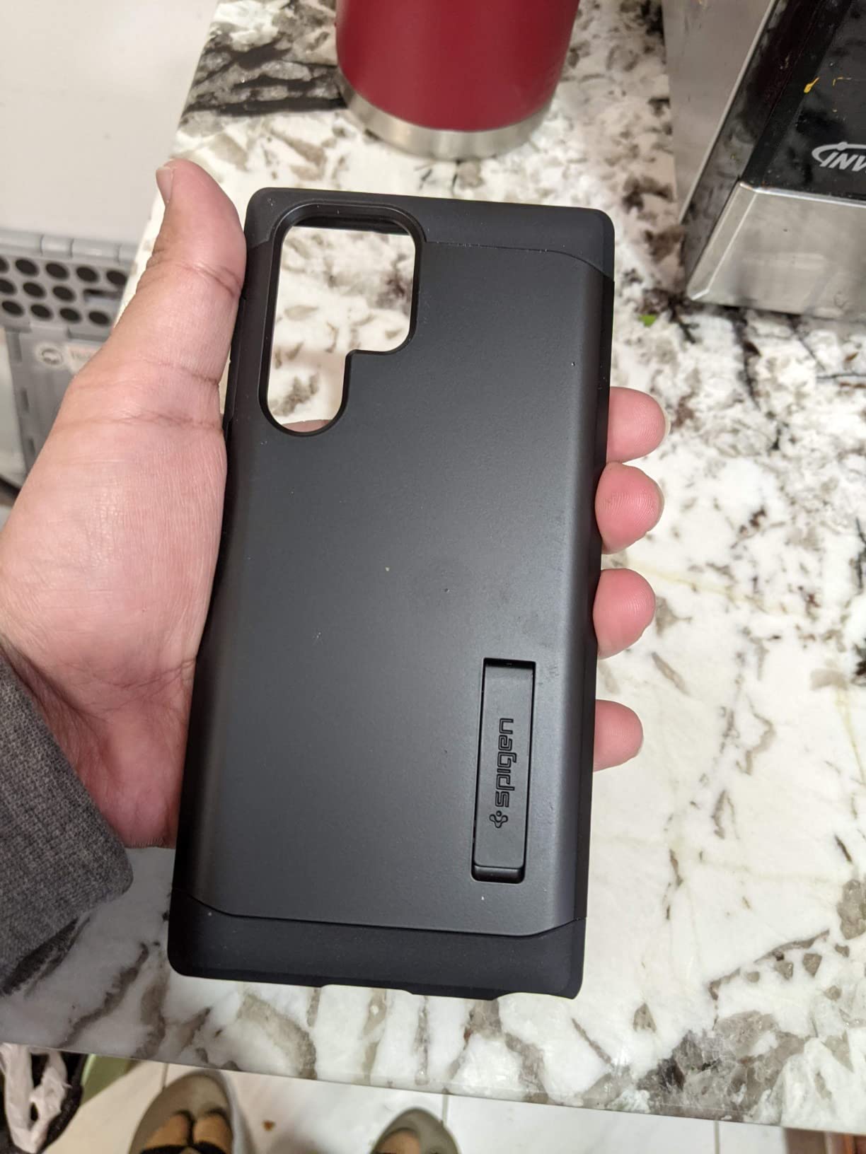 Spigen Tough Armor Designed for Galaxy S22 Ultra Case (2022) - Black customer photo 2
