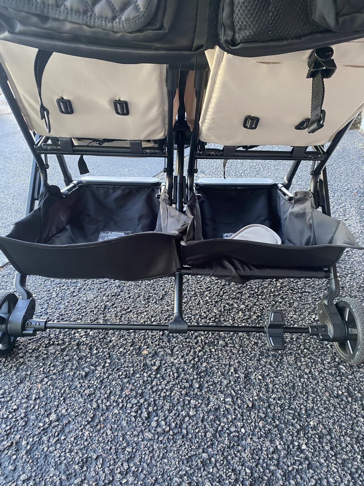 Mompush Lithe Double Stroller, Lightweight Side by Side, Infant & Toddler | 25 lbs design, 30-inch width fits doorways, one-step fold, independent recline, UPF50+ canopy, all-wheel suspension customer photo 1