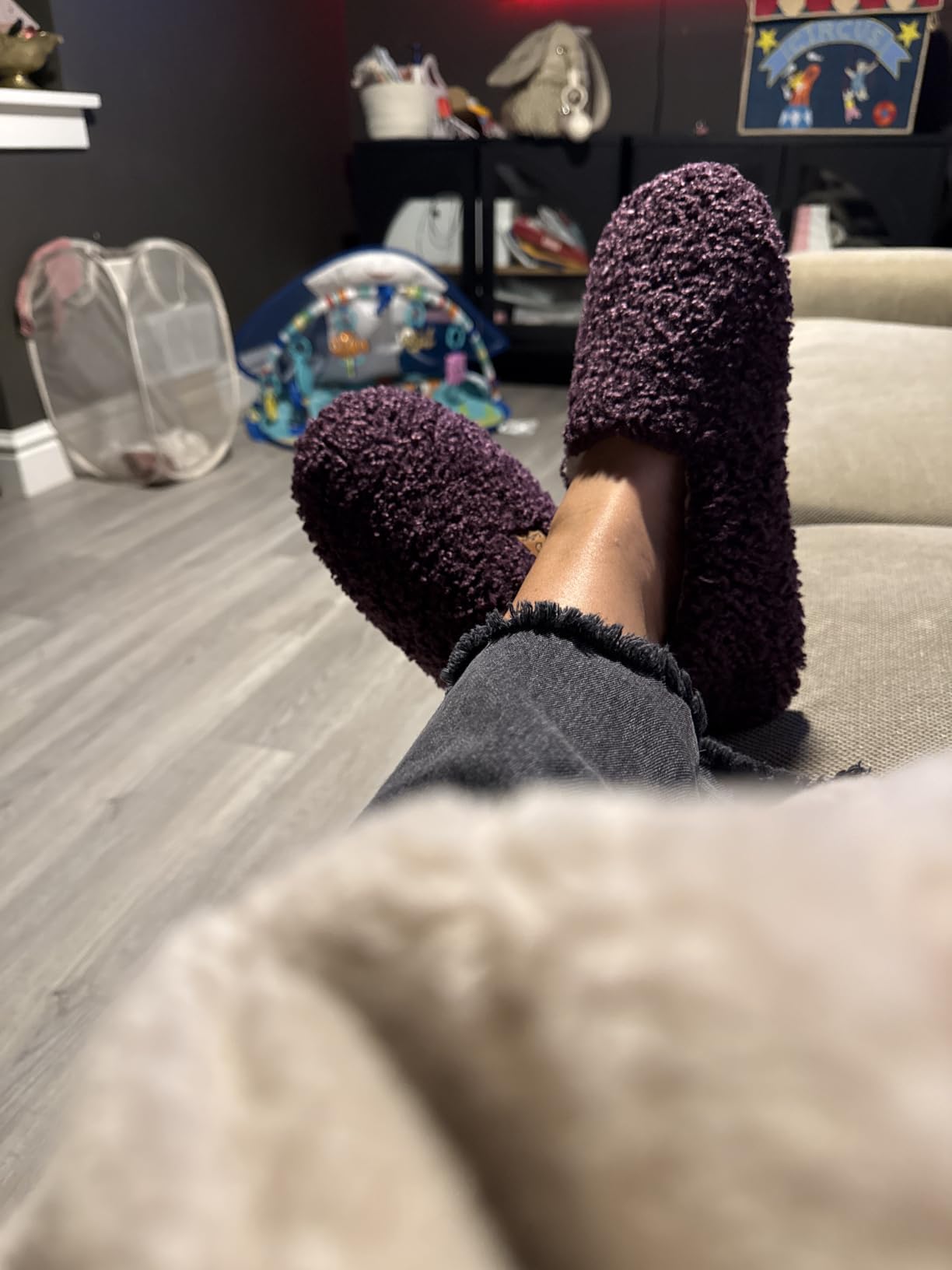 EverFoams Women's Soft Curly Slippers Memory Foam Lightweight House Shoes customer photo 2