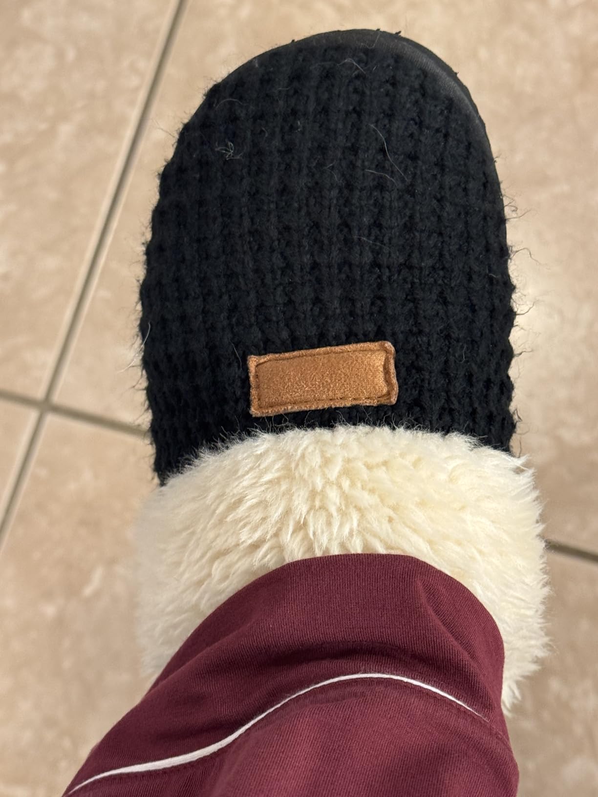 Fuzzy Memory Foam Slippers for Women Indoor Outdoor House Shoes | Fluffy Plush Lining, Non-slip Hard Sole, Faux Suede, Cozy and Warm, Cushioned, Slip On, Winter, Style, Machine Washable customer photo 2