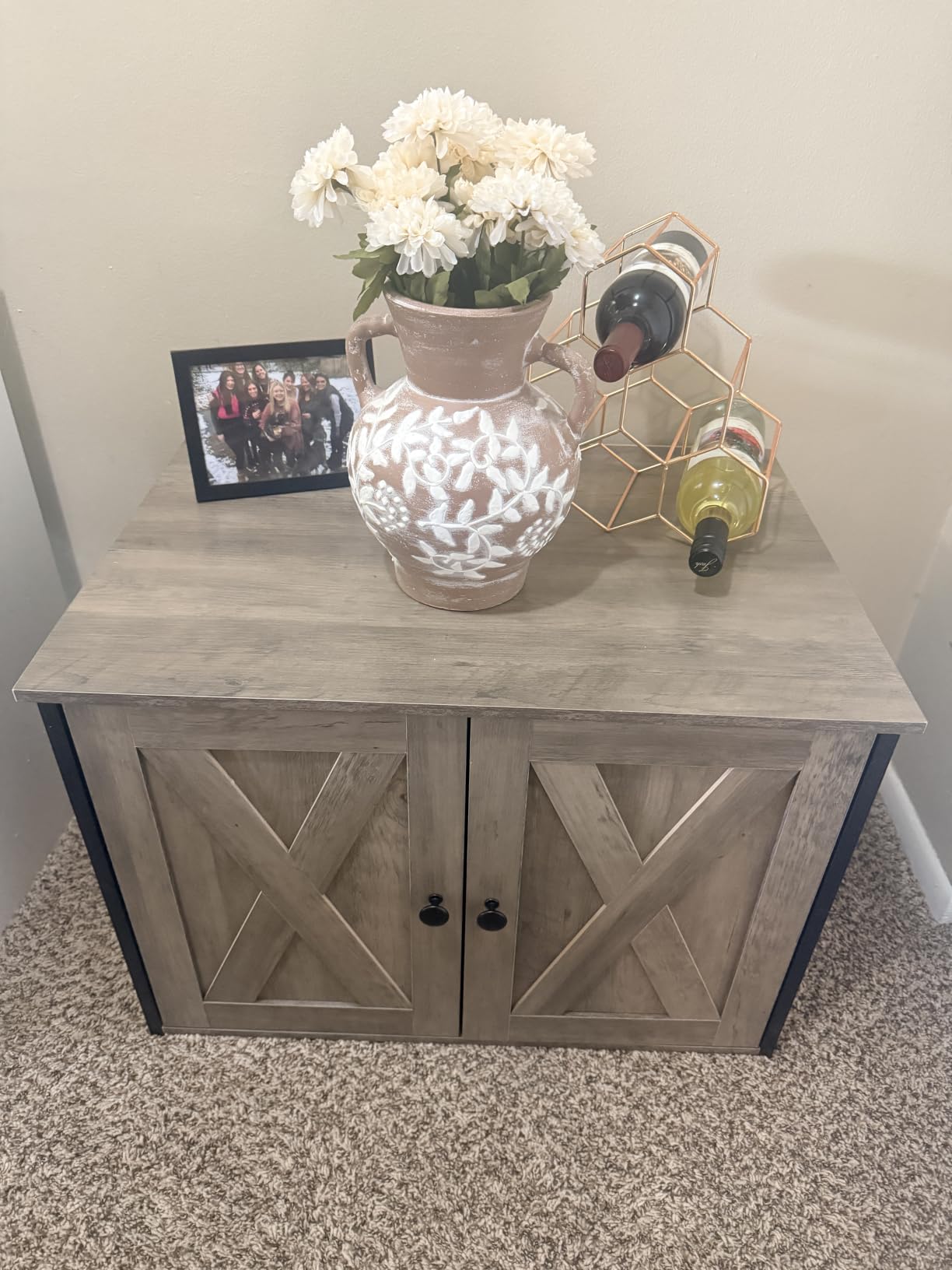 Dwanton Cat Litter Box Enclosure, Hidden Litter Box Furniture, 27.6 Inches customer photo 2