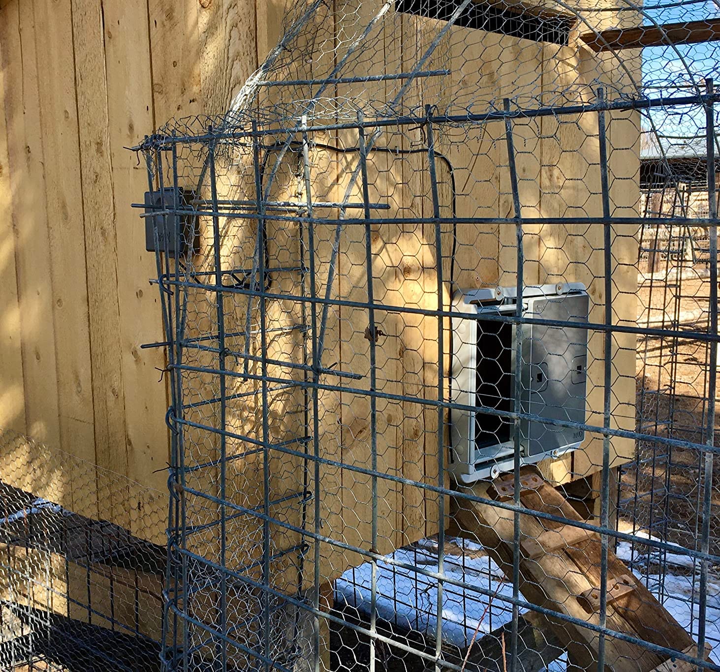 Omlet Automatic Chicken Coop Door Opener | Operated by Light Sensor or Timer | Easy to Install, No Maintenance Required | Improves Coop Security and Insulation | Built-in Safety Sensors | Grey customer photo 2