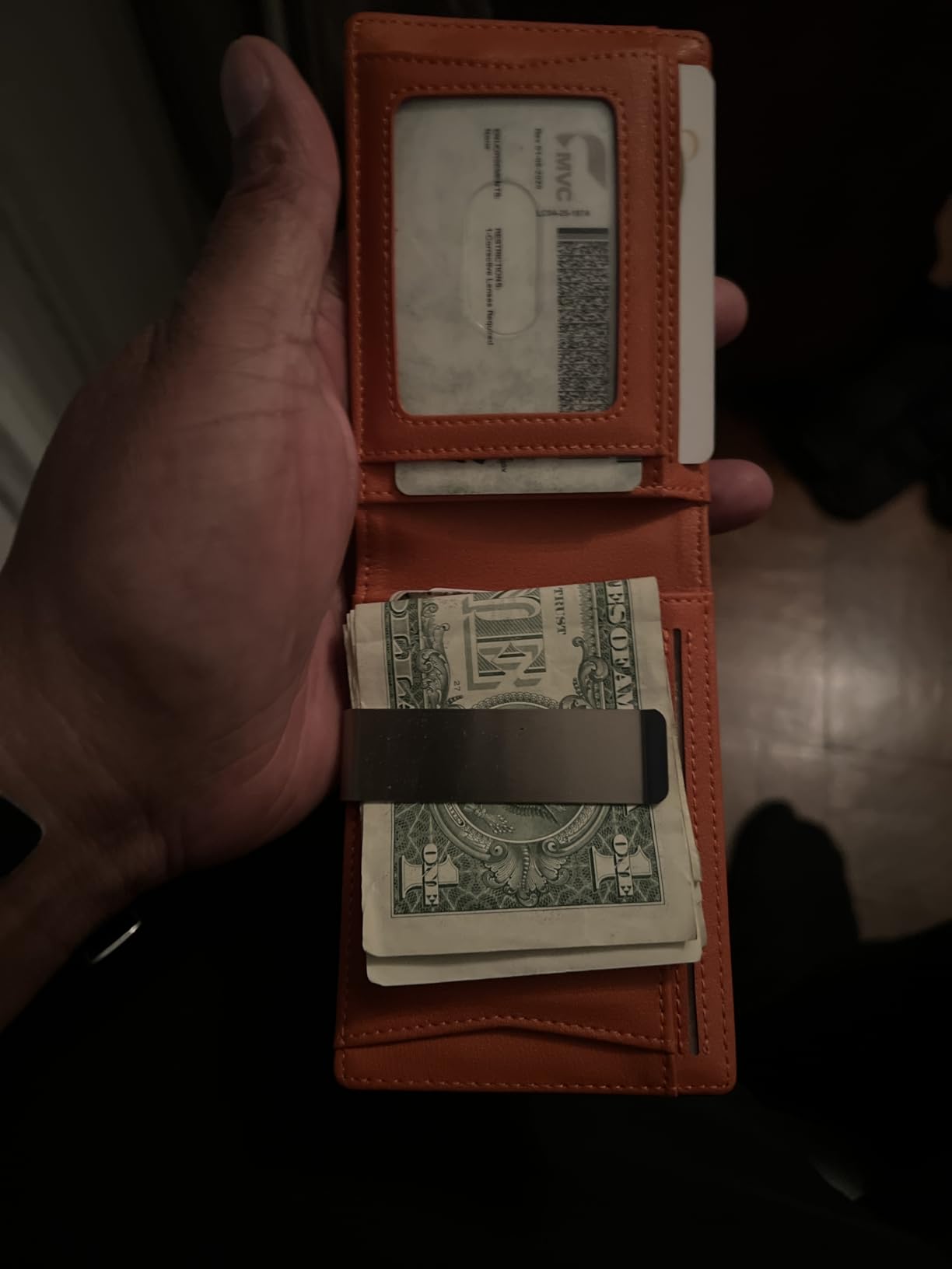 RUNBOX Slim Wallet for Men - RFID Blocking Leather Bifold with Money Clip customer photo 2