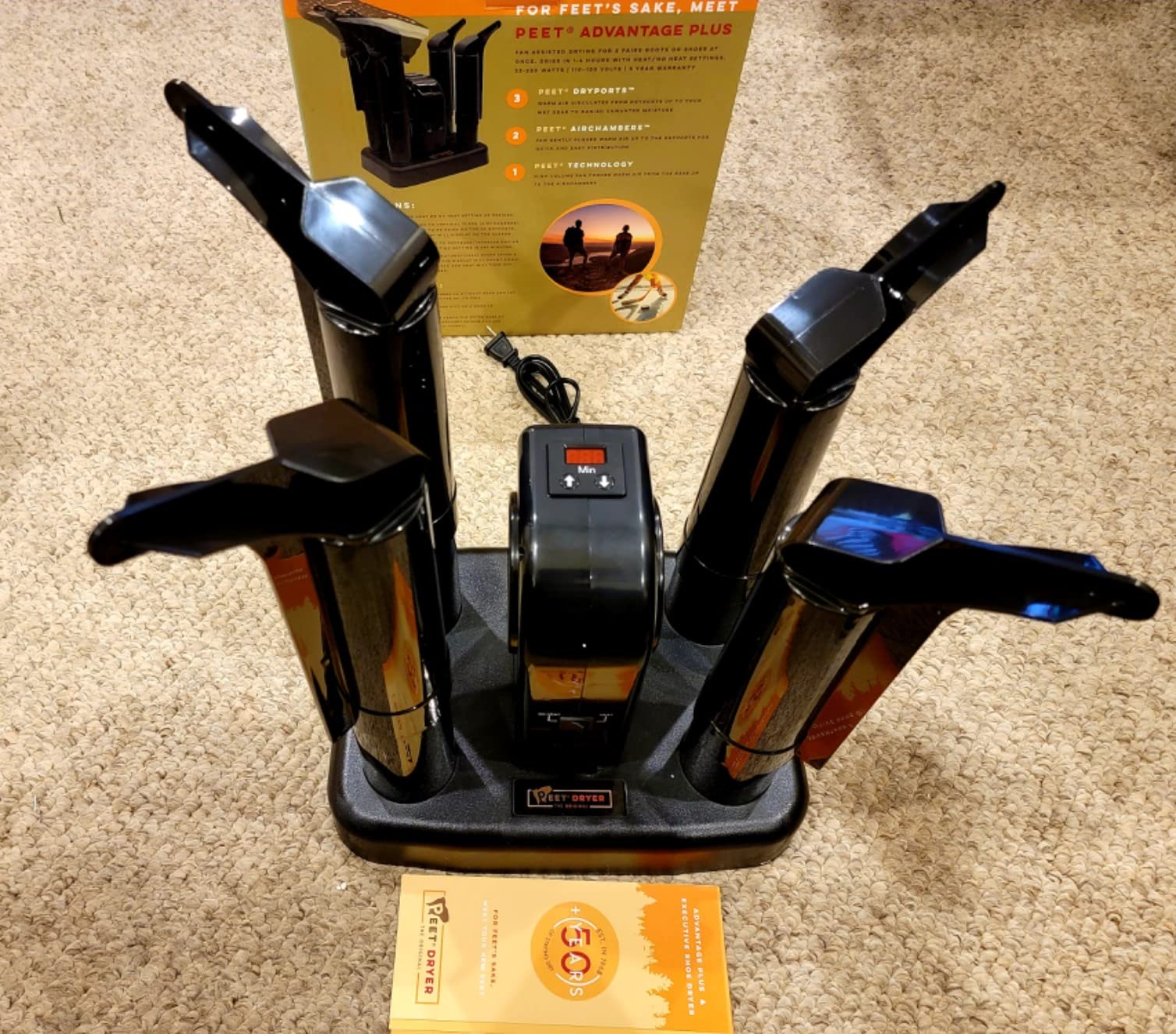 PEET Advantage Plus 2-Pair Electric Boot & Shoe Dryer with Fan & Heat | Dries 2 Pairs in 1-4 Hours, Fan-Assisted Heated or No-Heat, Built-In Timer, Neutralizes Odors customer photo 1