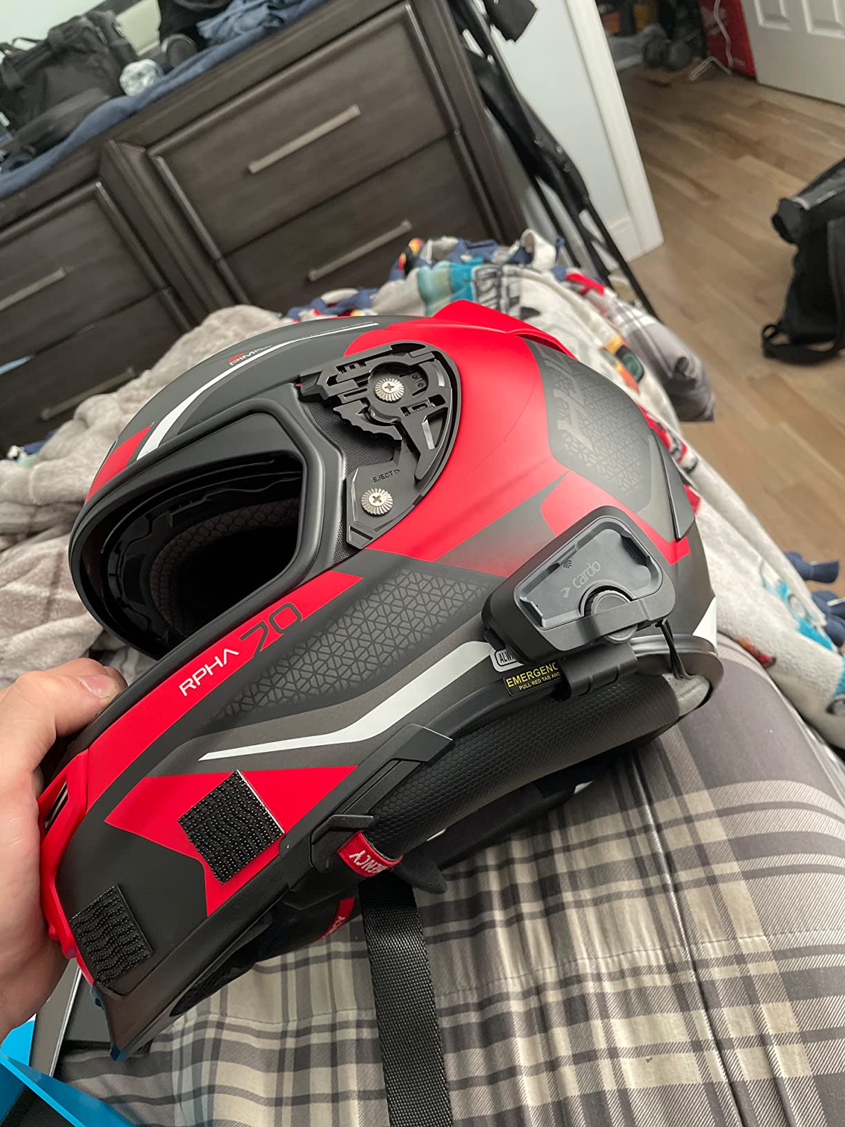 Cardo Systems FREECOM 4X Motorcycle 4-Way Helmet Bluetooth Communication System Headset Intercom, Universal Bluetooth Connectivity, Waterproof, 40mm Speakers - Single Pack customer photo 2