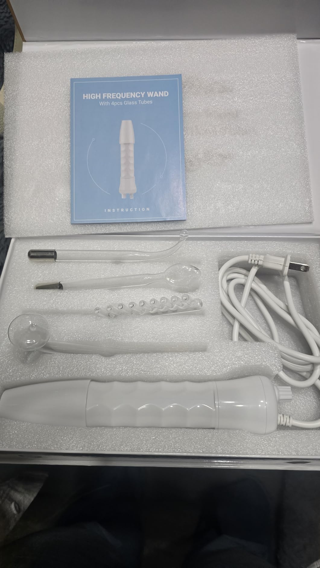 High Frequency Facial Wand - Uaike 4 in 1 Violet Portable Handheld customer photo 2