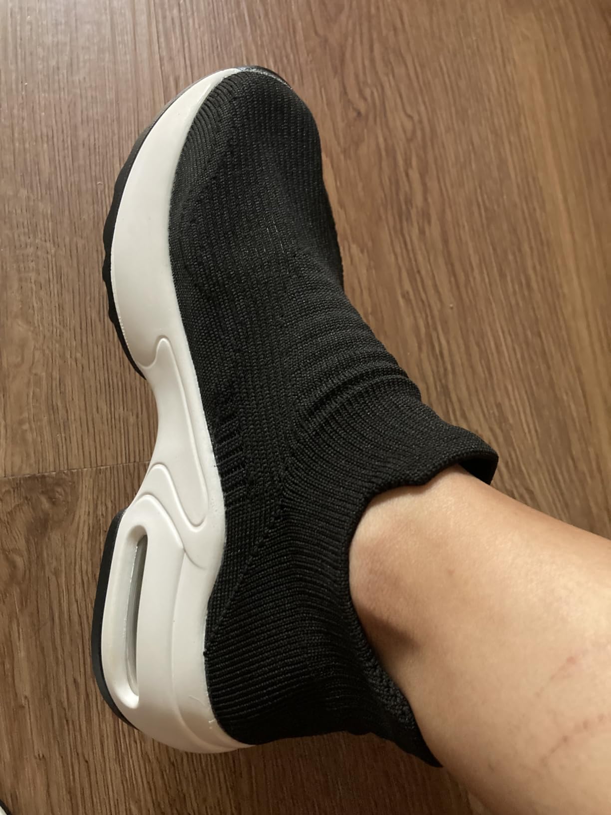 YHOON Women's Walking Shoes Slip-On - Comfortable Work Shoes for Standing All Day, Breathable Air Cushion Nursing Sneakers customer photo 1