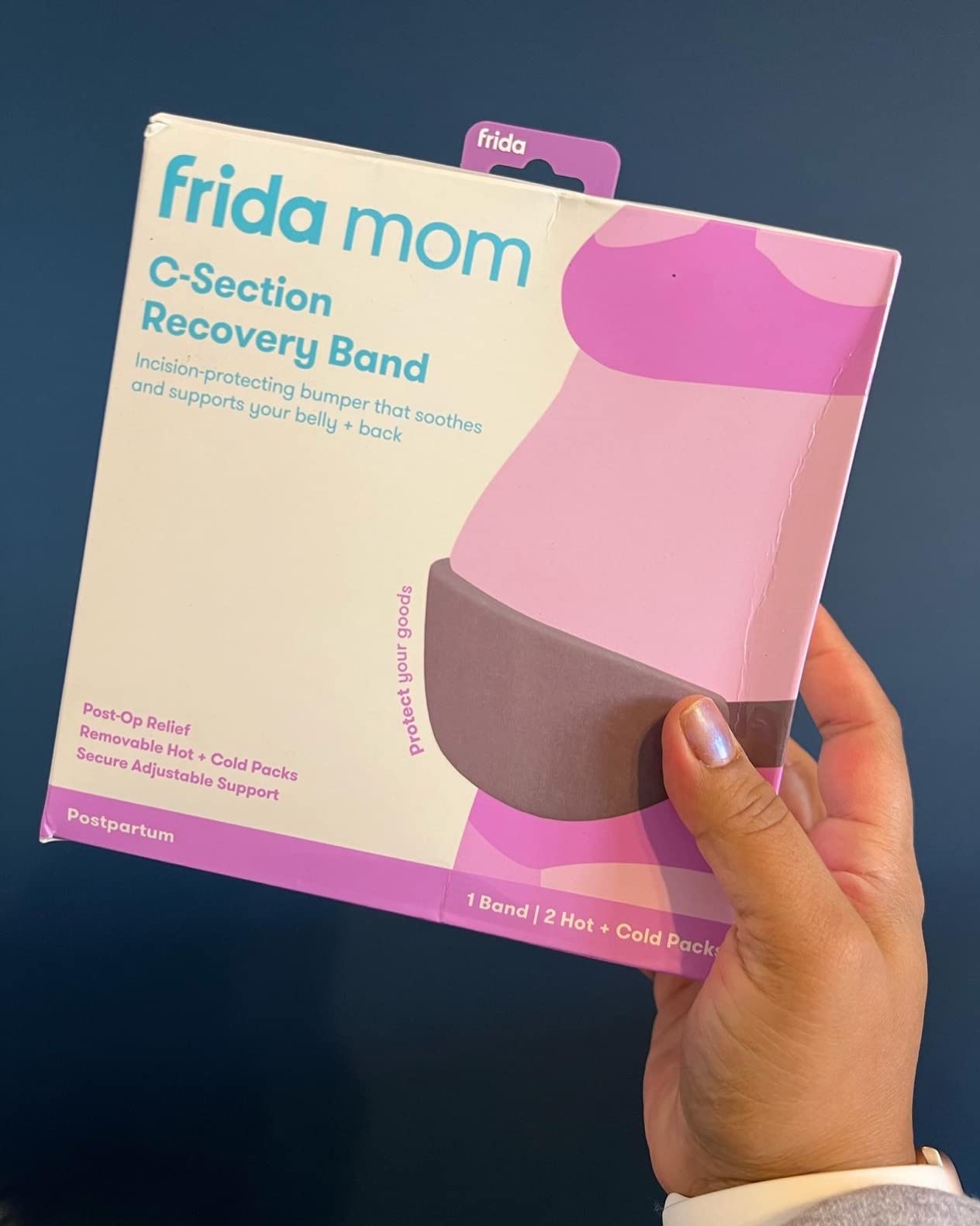 Frida Mom C-Section Hot & Cold Therapy Belly Binder, C-Section Recovery Must Have Belly Band, Incision Protector, for Post-Op & Swelling, Postpartum Essentials, After Birth Brace, Abdominal Binder customer photo 2