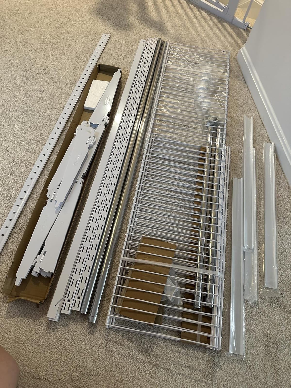 Rubbermaid Configurations Custom Closet Kit, 2-4 Ft. Adjustable Metal Wire Shelving, White Finish, Expandable Organization System, Hardware Included, for Home Closet/Pantry/Laundry/Mudroom customer photo 2