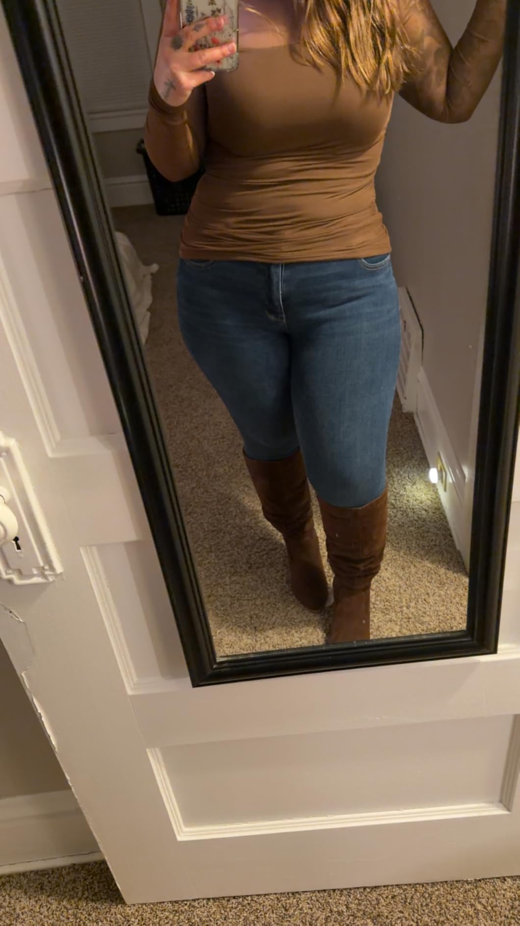 Amazon Essentials womens Tall Block Heel Boots customer photo 1