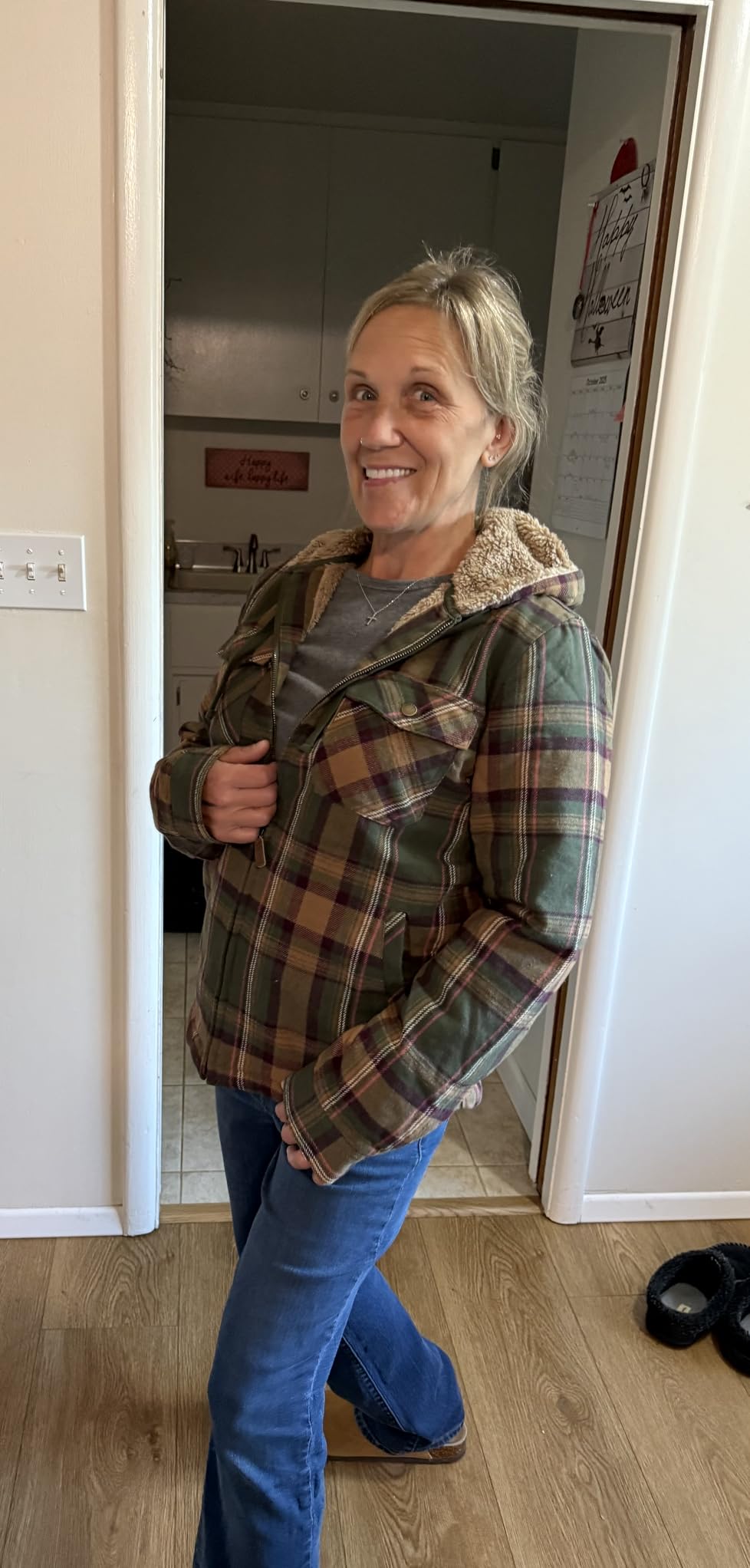 Legendary Whitetails Women's Hooded Shacket Berber Lined Shirt Jacket customer photo 1