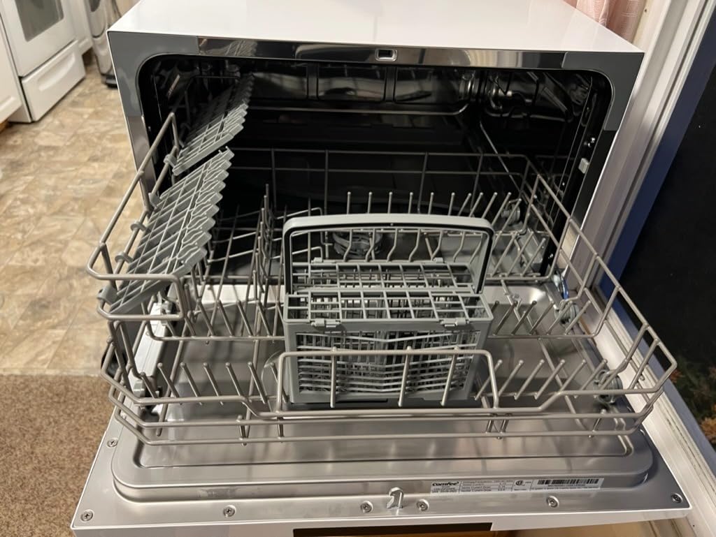 COMFEE’ Countertop Dishwasher, Energy Star Portable Dishwasher, 6 Place Settings & 8 Washing Programs, Speed, Baby-Care, ECO& Glass, Dish Washer for Dorm, RV& Apartment, Black customer photo 2