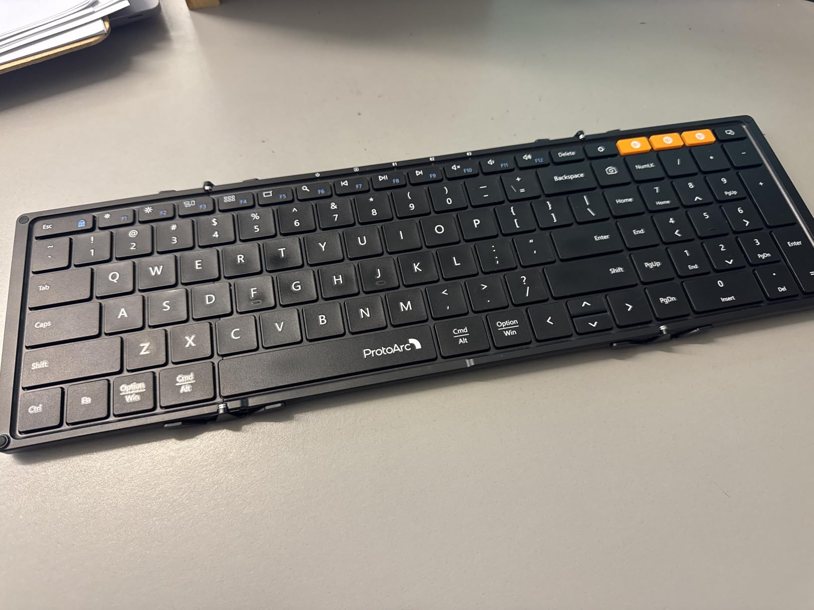ProtoArc XK01 Full-Size Foldable Bluetooth Keyboard for Travel, Black customer photo 2