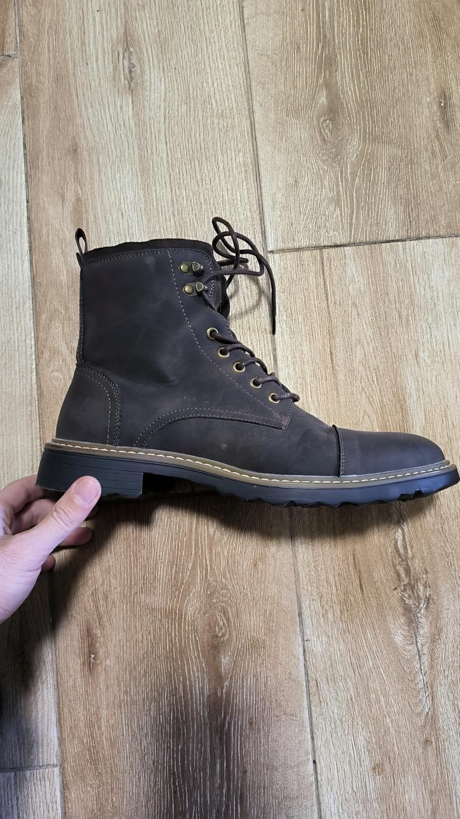 Vostey Mens Motorcycle Boots With Side Zipper Dress Boot customer photo 2