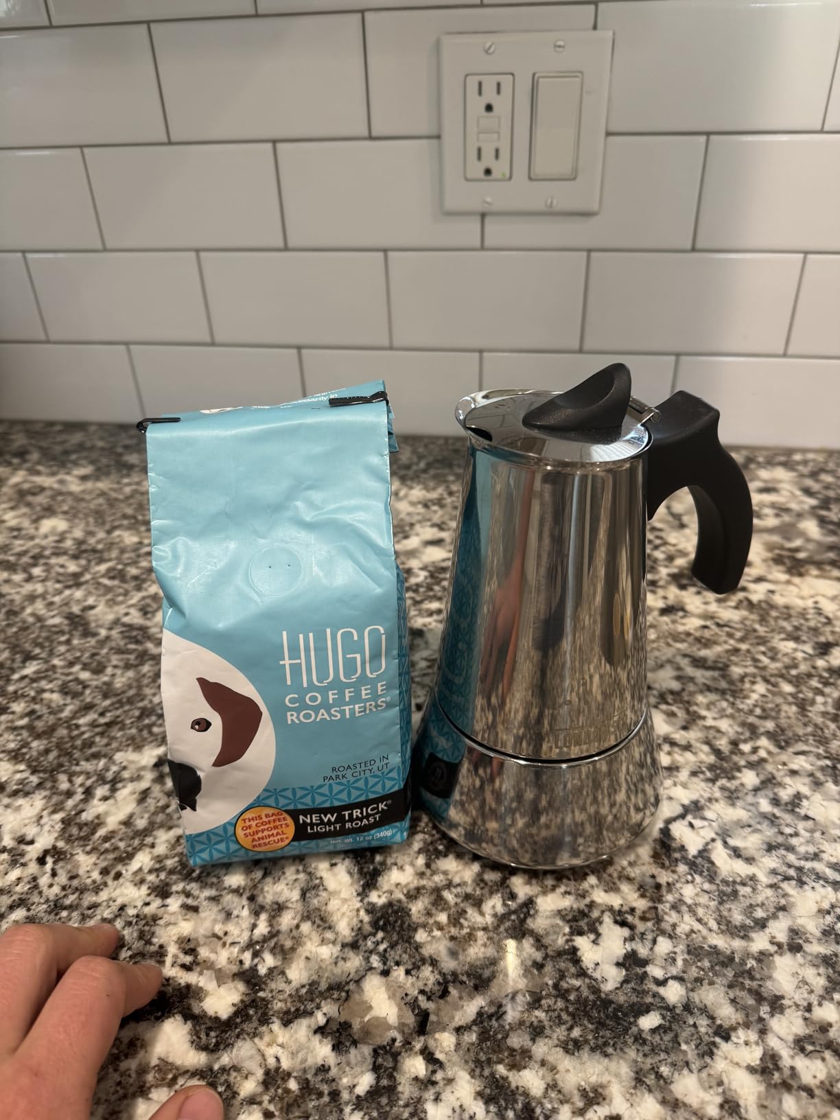 London Sip Stainless Steel Stovetop Espresso Maker Moka Pot Italian Coffee Percolator, Silver, 10 Espresso Cups customer photo 1