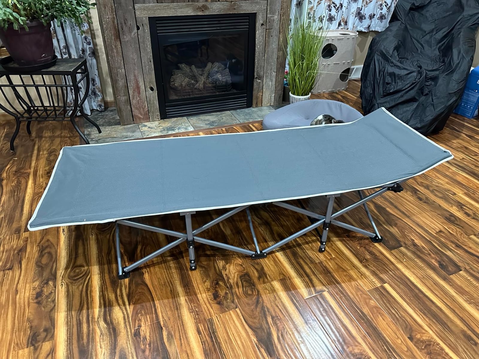 Slendor Folding Camping Cot with Mattress, Portable Sleeping Cot Max.500lbs customer photo 1
