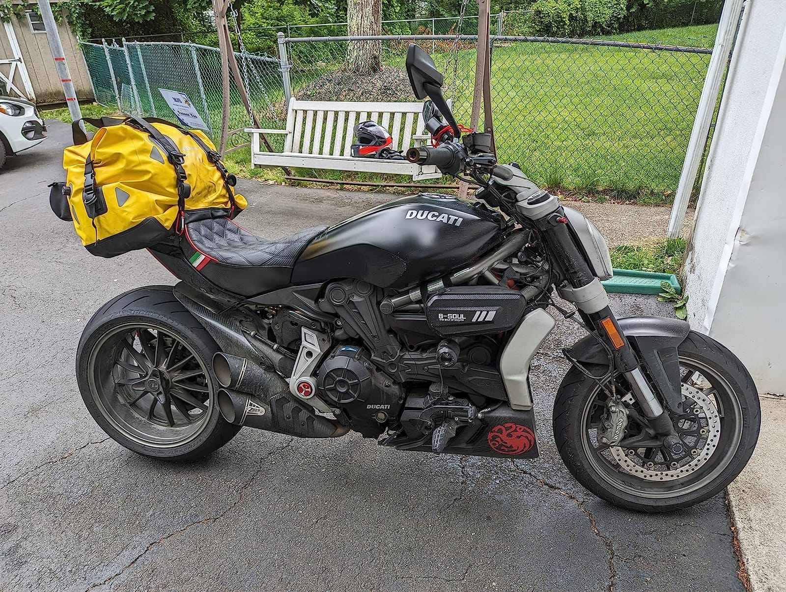 WILD HEART Dry Motorcycle Tail bag 70L/50L With Rope Straps and Inner Pocket Waterproof PVC 500D for Travel,Motorcycle and so on customer photo 1