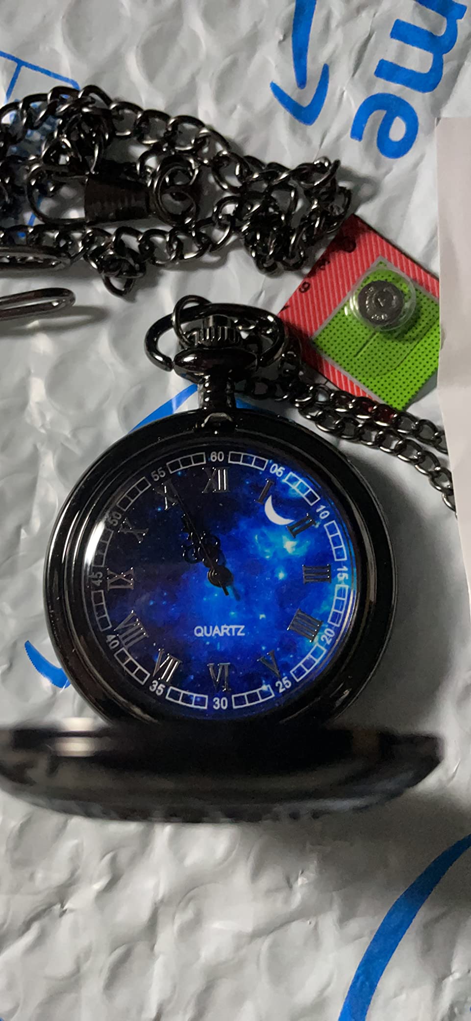 Tiong Roman Numerals Scale Quartz Pocket Watches with Chain Christmas Graduation Birthday Gifts Fathers Day customer photo 1