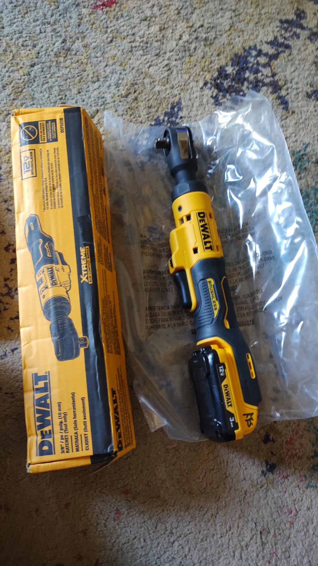 DEWALT XTREME 12V MAX Cordless Ratchet Wrench, 3/8 inch, Bare Tool Only (DCF503B) customer photo 2