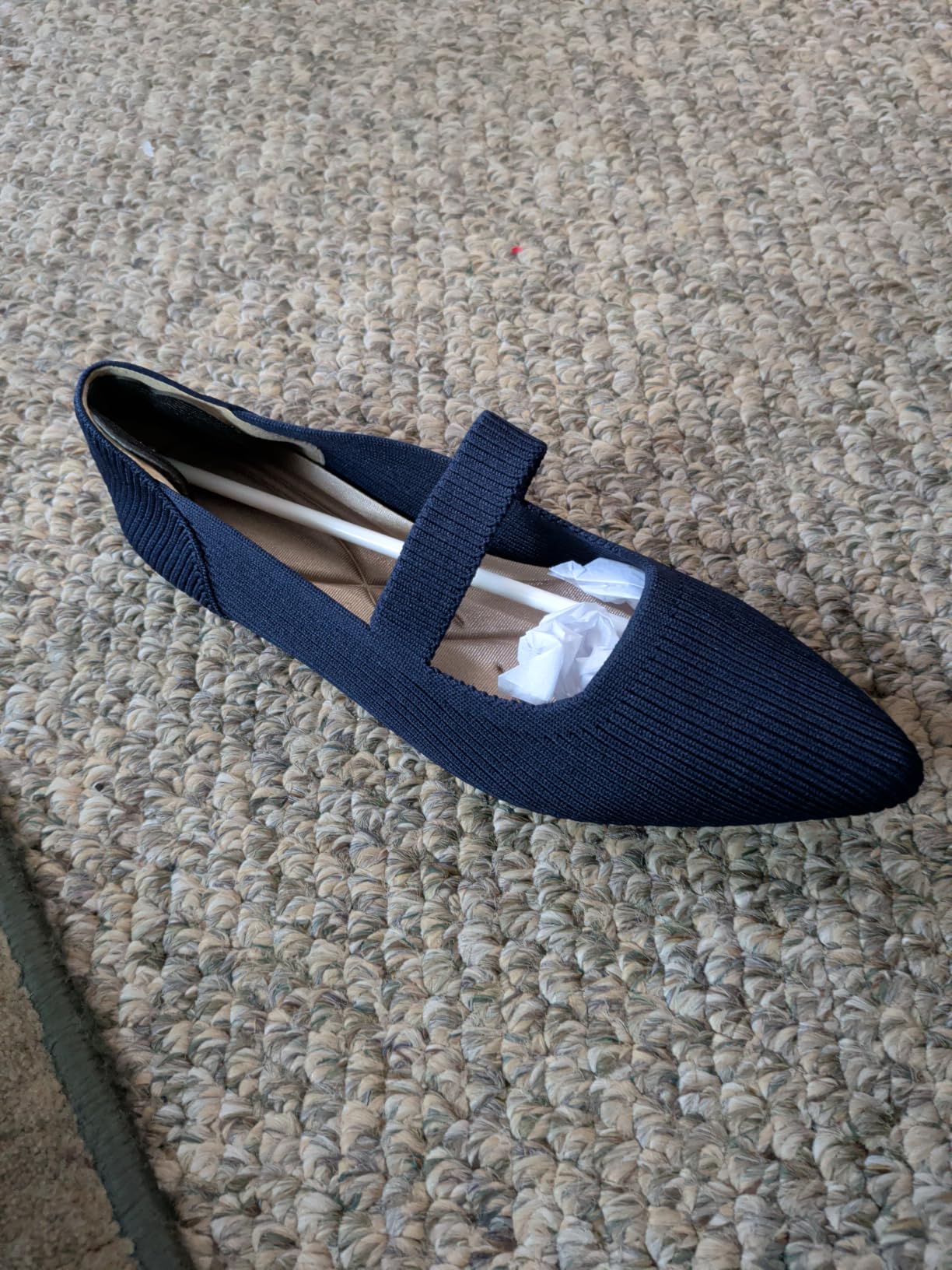 Semwiss Women's Ballet Flats Comfortable Work Dressy Pointed Toe Shoes | Office-ready Comfort: Breathable Knit, Soft Memory Foam, Slip-on Lightweight, Foldable Flats for Business Casual & Formal customer photo 1