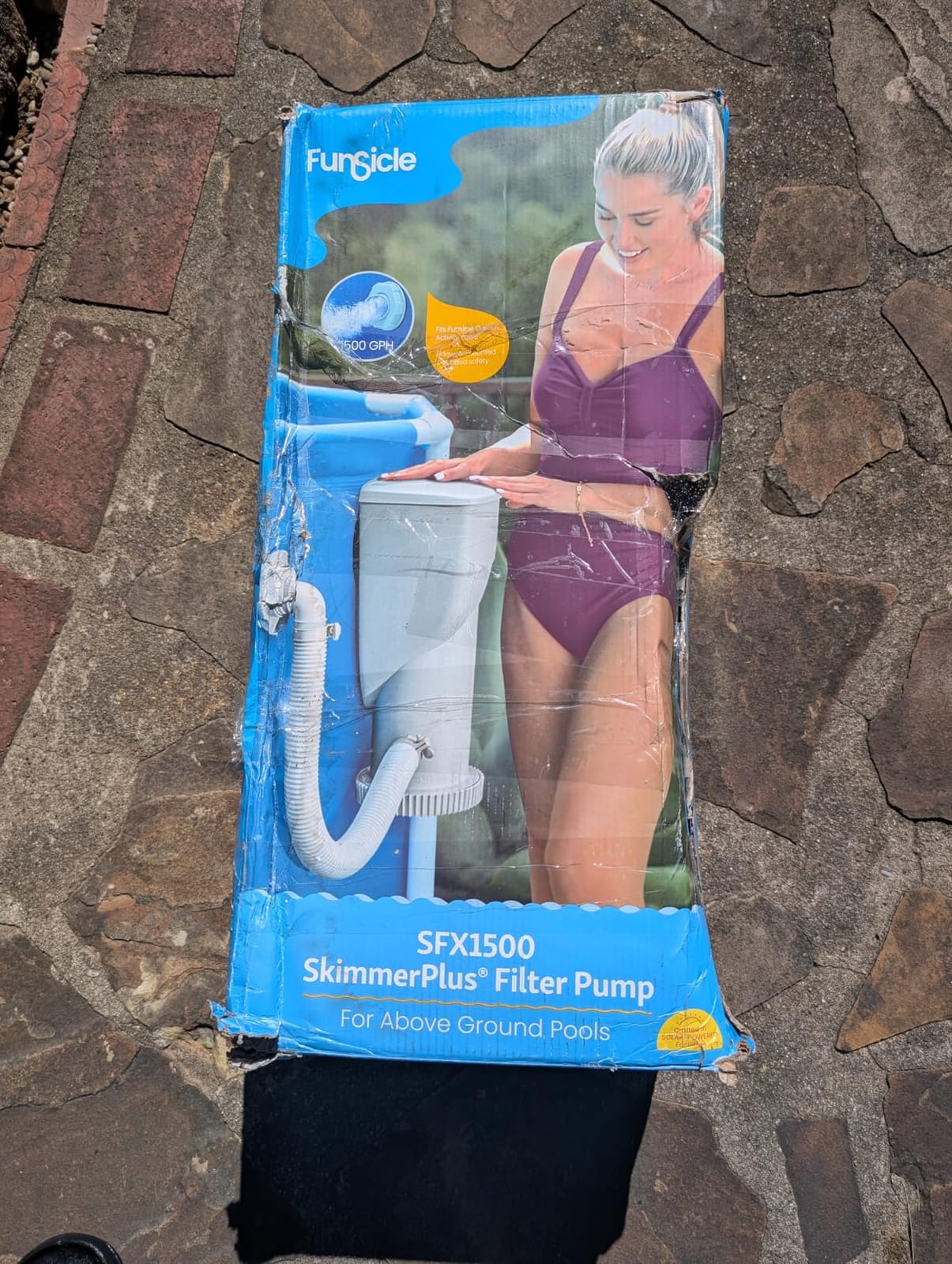 Funsicle SkimmerPlus 1,500 GPH 2-in-1 Filter Pump and Skimmer System for Above Ground Swimming Pools - Pool Cleaning and Maintenance customer photo 2
