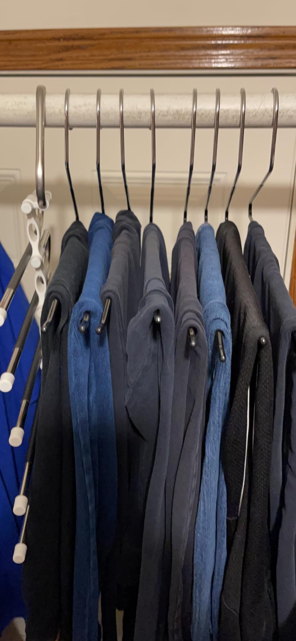 Pants Hangers for Men- 15 Metal Pant Hangers Non Slip Open Ended Trouser Hanger customer photo 2