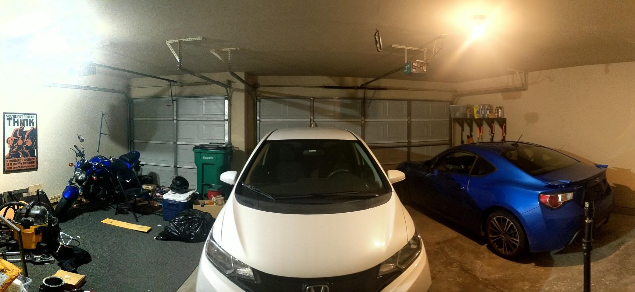 TANBABY 2 Pack LED Garage Lights, Deformable Ceiling Light, 30000LM 6500K customer photo 2