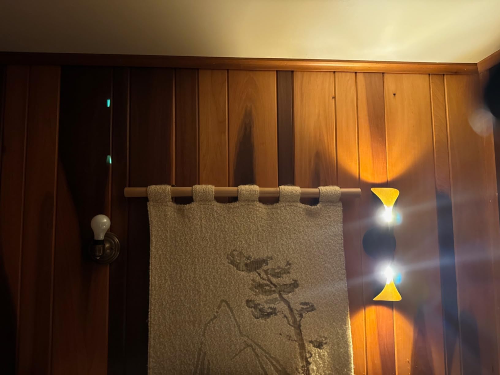 Tubicen Wall Sconce, Modern Dimmable Hardwired Wall Light Black&Gold 15.7
