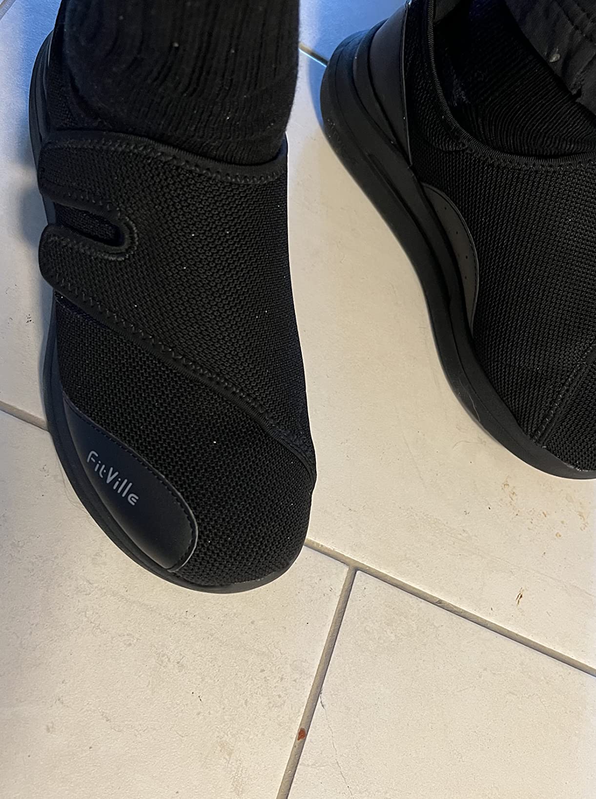 FitVille Diabetic Shoes for Men Extra Wide Width XX-Wide Orthopedic Slip-on Shoes Adjustable Closure Walking Sneakers with Arch Support Cushioning Therapeutic for Swollen Feet customer photo 2