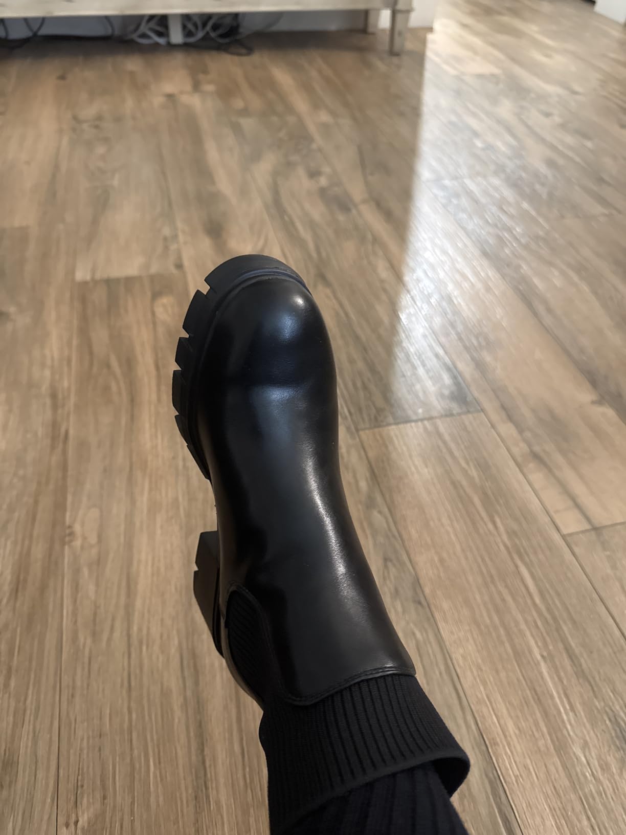 Athlefit Women's Chunky Platform Chelsea Ankle Boots customer photo 2