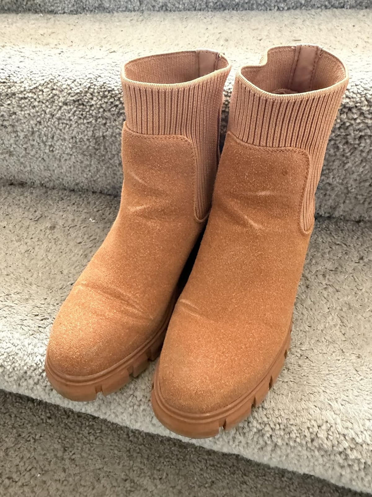 Athlefit Women's Chunky Platform Chelsea Ankle Boots customer photo 2