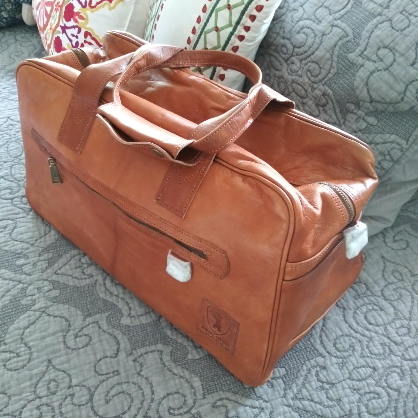 Berliner Bags Vintage Genuine Leather Duffle Bags For Men Austin XL- Brown customer photo 1