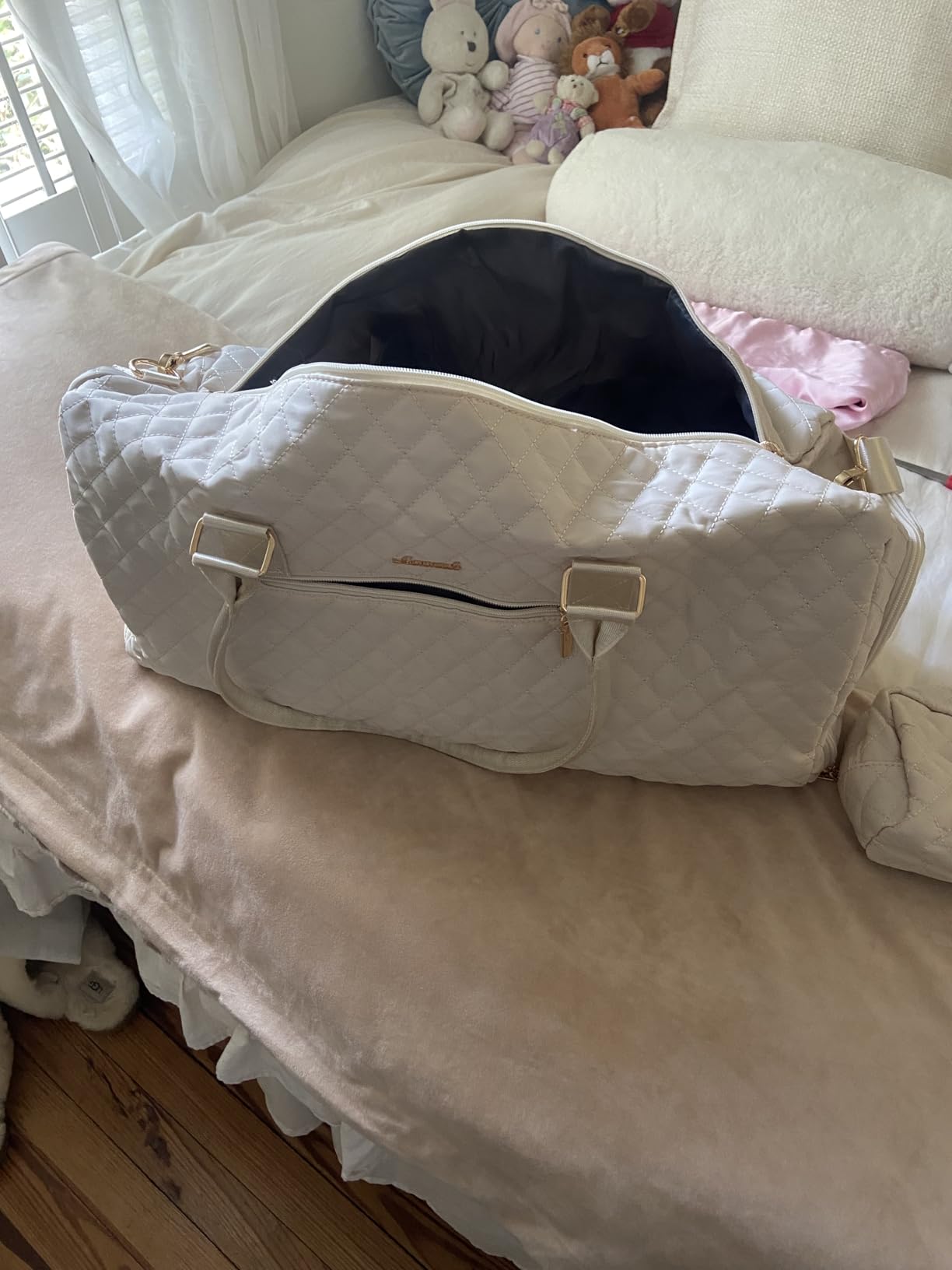 LOVEVOOK Travel Duffle Bag, Weekender Bag for Women with Toiletry Bag, Carry on Overnight Bag with Shoe Compartment, Gym Duffel Bag with Wet Pocket, Mommy Hospital Bags for Labor and Delivery customer photo 2