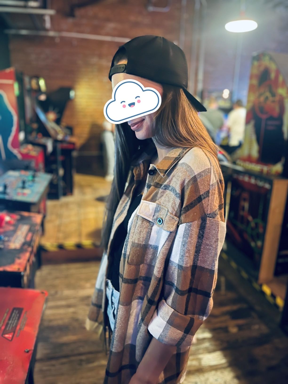 Trendy Queen Womens Flannel Plaid Button Down Shacket | Fall Winter Casual Jacket Long Sleeve Shirt Cute Cowgirl Country Western Outfit customer photo 1