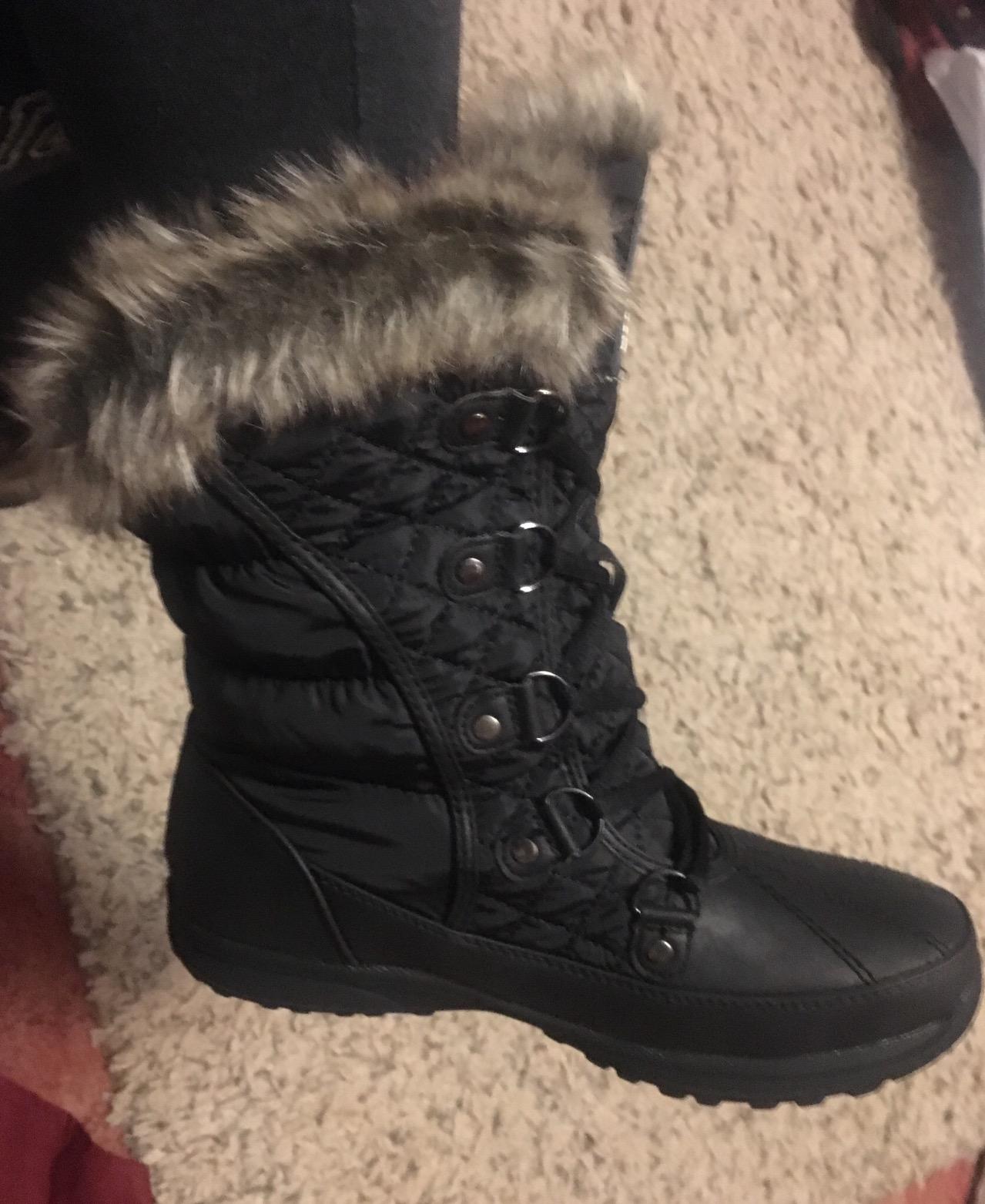 GLOBALWIN Women's Snow Boots Waterproof Mid-Calf Winter Boots with Thermal Fleece Lining, Insulated Cold Weather Protection, and Non-Slip Sole for Snowy Commutes customer photo 2