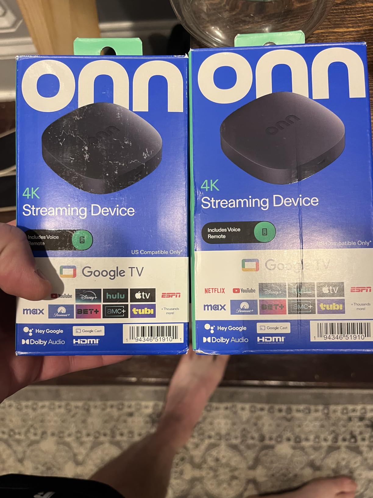 ONN Android TV 4K UHD Streaming Device with Voice Remote Control Google Assistant & High Speed HDMI Cable (100026240) Black customer photo 2