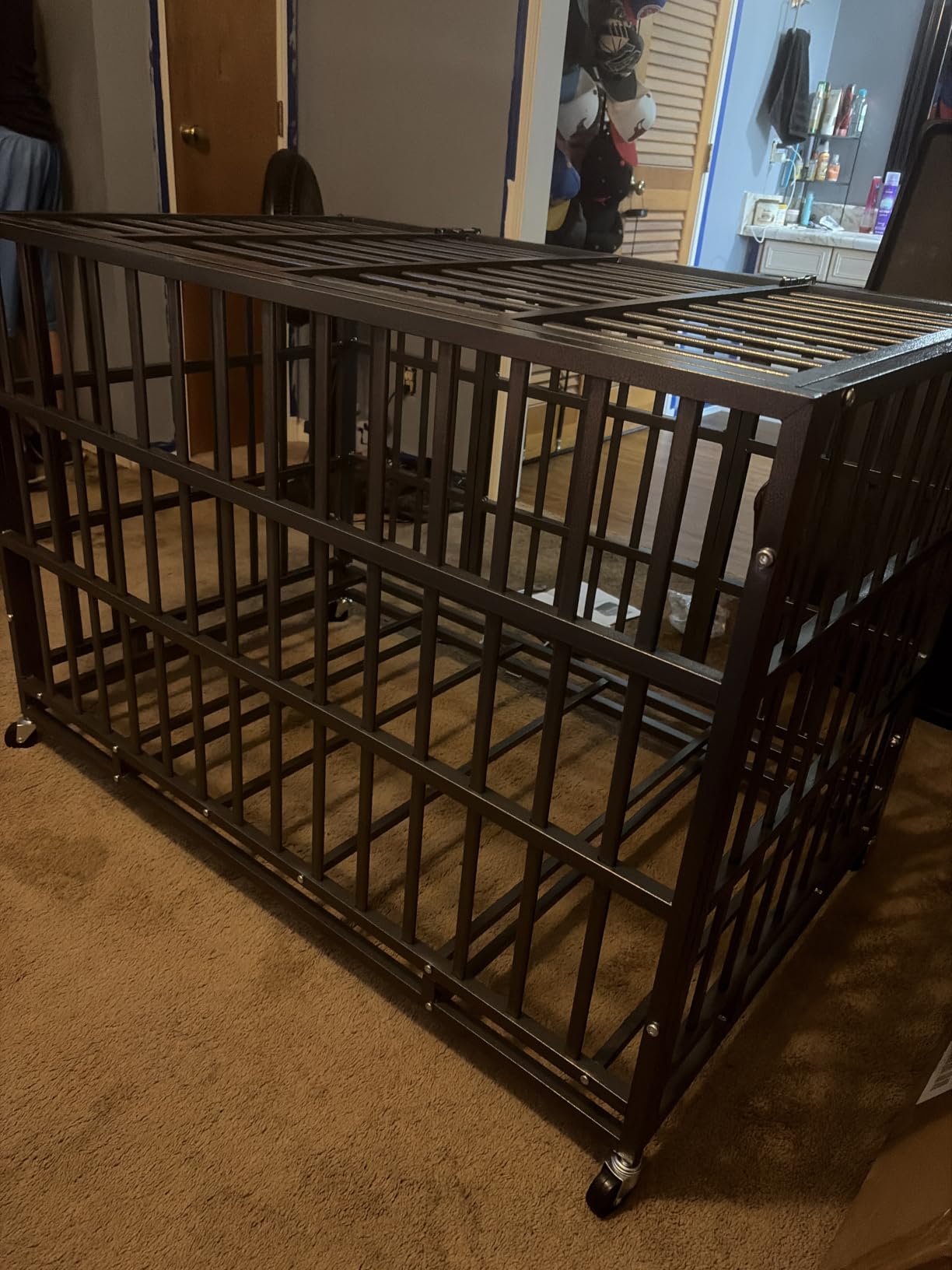 Hiwokk 48 Inch Heavy Duty Dog Crate, Indestructible Kennel for Large Dogs customer photo 2