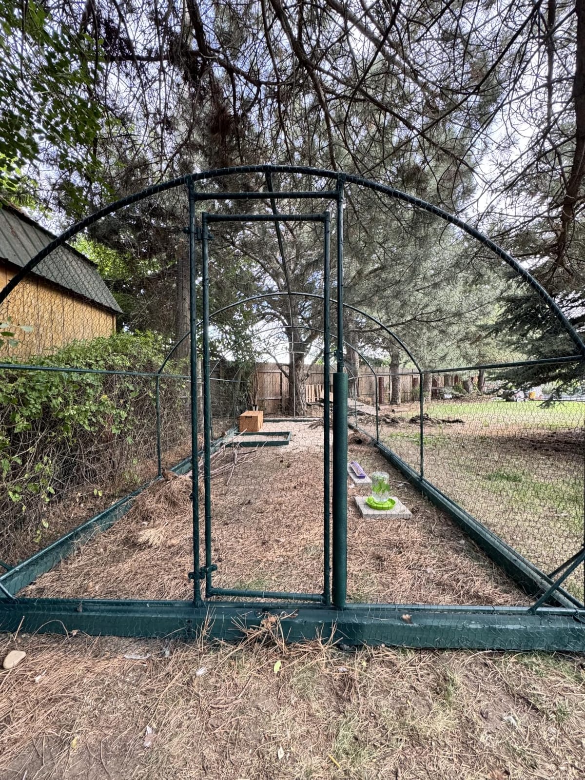 Large Metal Chicken Coop Round Top Upgrade Tri-Supporting Wire Mesh Chicken Run,Chicken Pen with Water-Resident and Anti-UV Cover,Duck Rabbit House Outdoor (13'L x 9'W x 6.5'H) customer photo 1