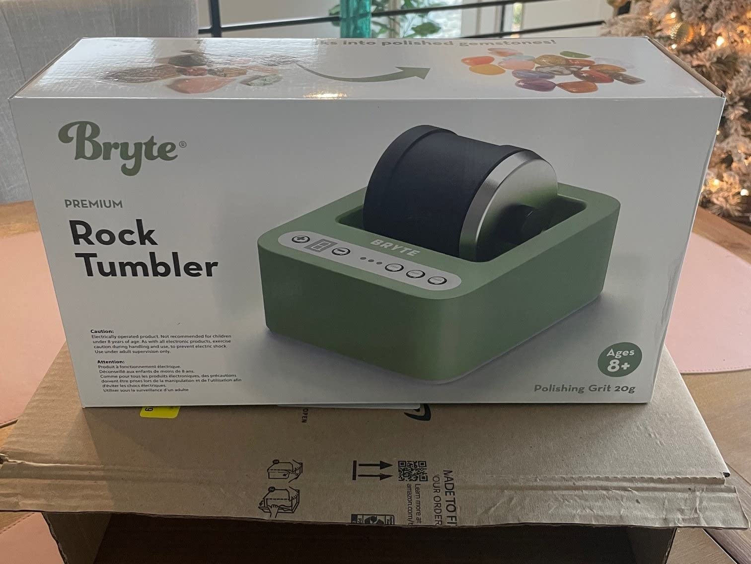 BRYTE Rock Tumbler & Tumbling Machine - Medium Mint Green, 3-Speed, Ages 8+ - Direct-Drive, 9-Day Timer & Cooling Quiet Motor - Indoor Quiet Polisher & Sea Glass Kit - Rock Tumblers for Adults & Kids customer photo 2