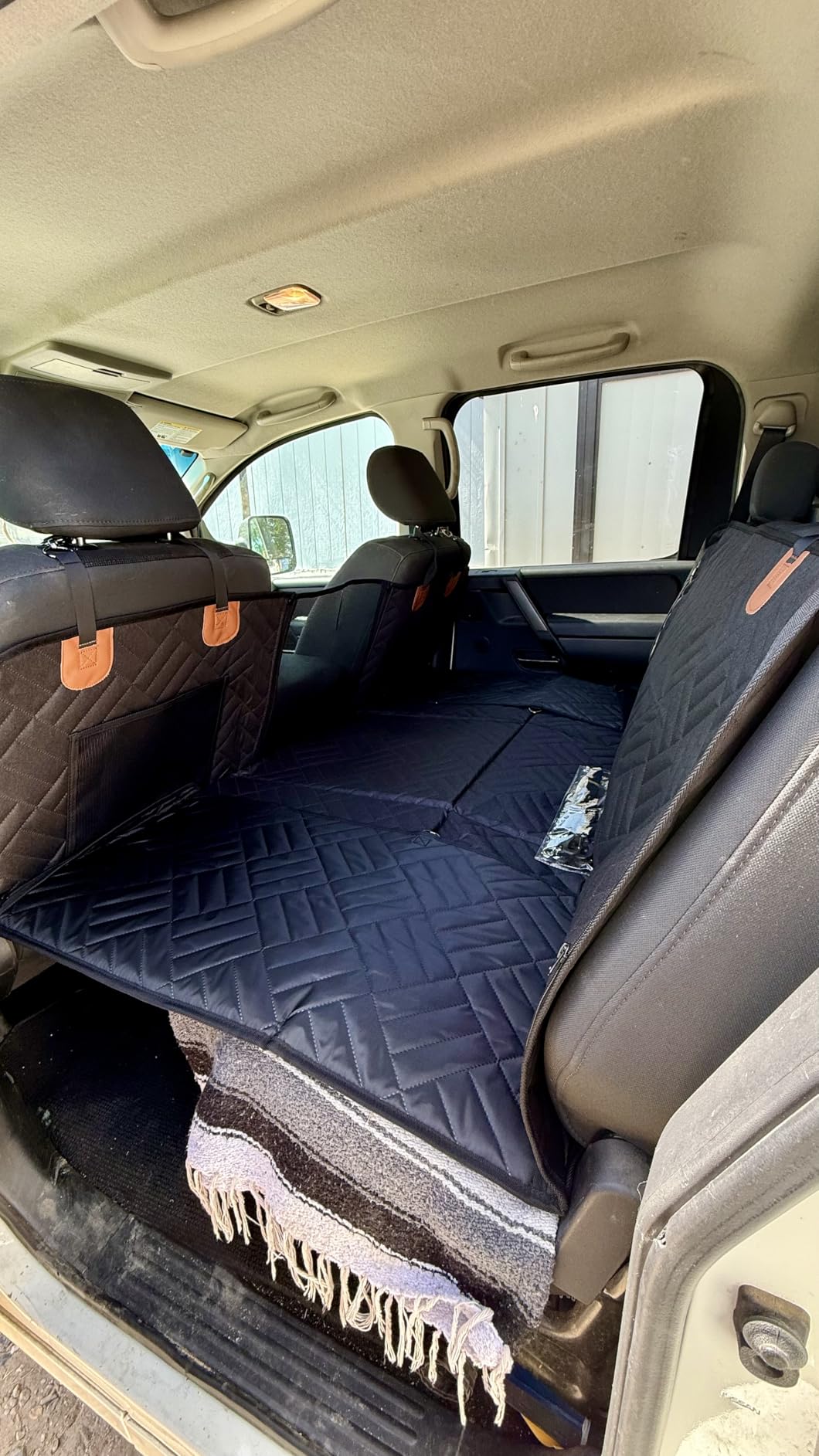 YJGF Hard Bottom Dog Car Seat Cover for Back Seat,Seat Extender for Dogs customer photo 2