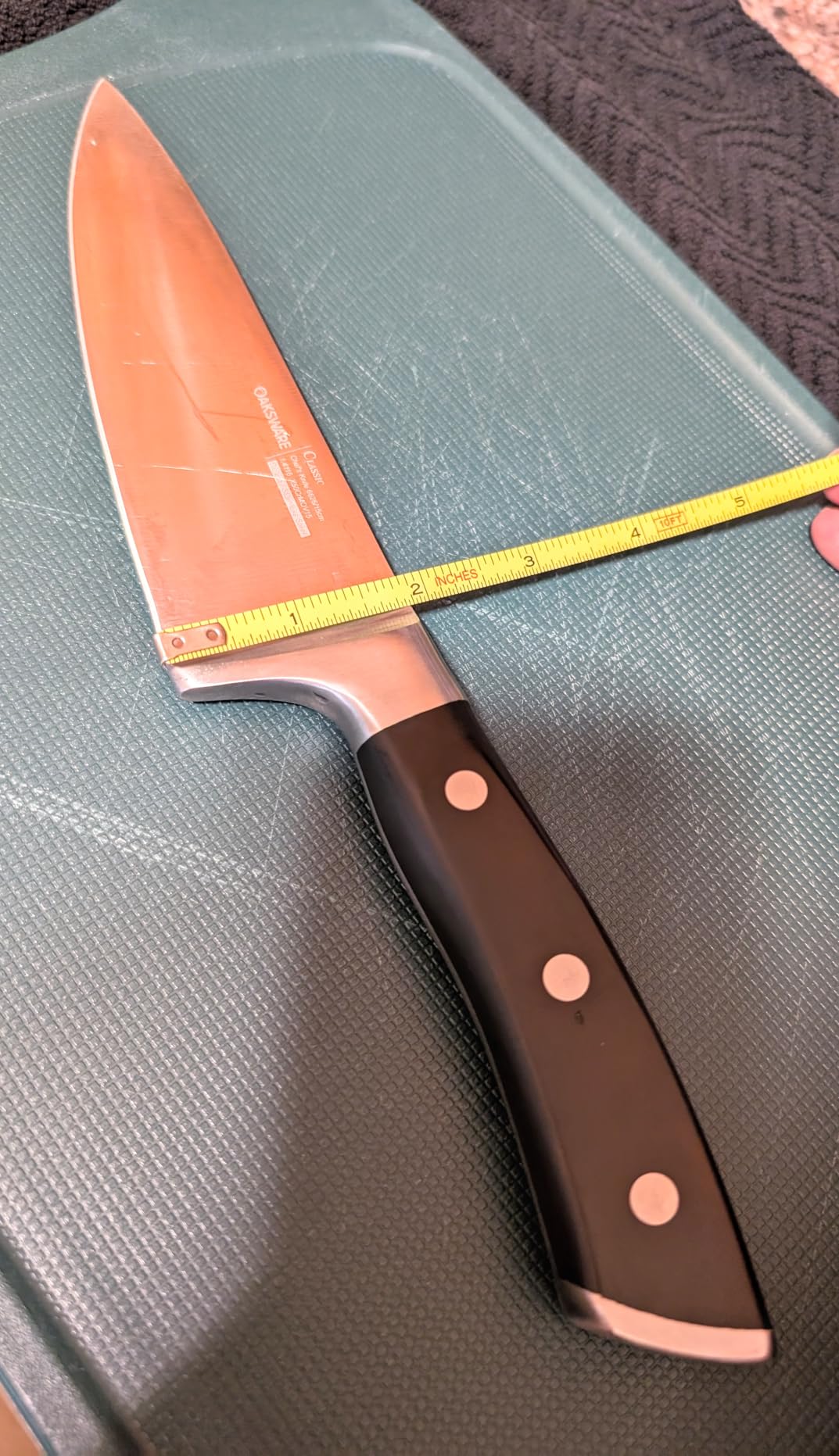 OAKSWARE 8 Inch Chef Knife, German High Carbon Stainless Steel Knife | Ultra Sharp Kitchen Knife, Full Tang Forged Professional Cooking Knife with Ergonomic Handle for Meat, Vegetables and Fruit customer photo 2