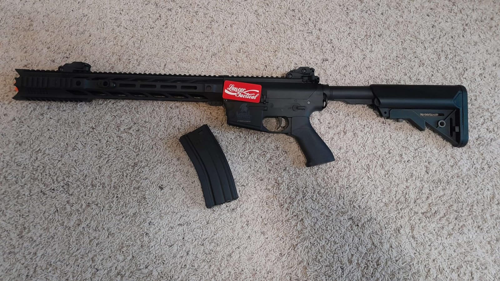 Lancer Tactical Gen 2 Durable Airsoft M4 SPR Interceptor AEG Polymer- Full/Semi-Auto, 1000 Rounds Bag of 0.20g BBS, Battery& Charger Included customer photo 2
