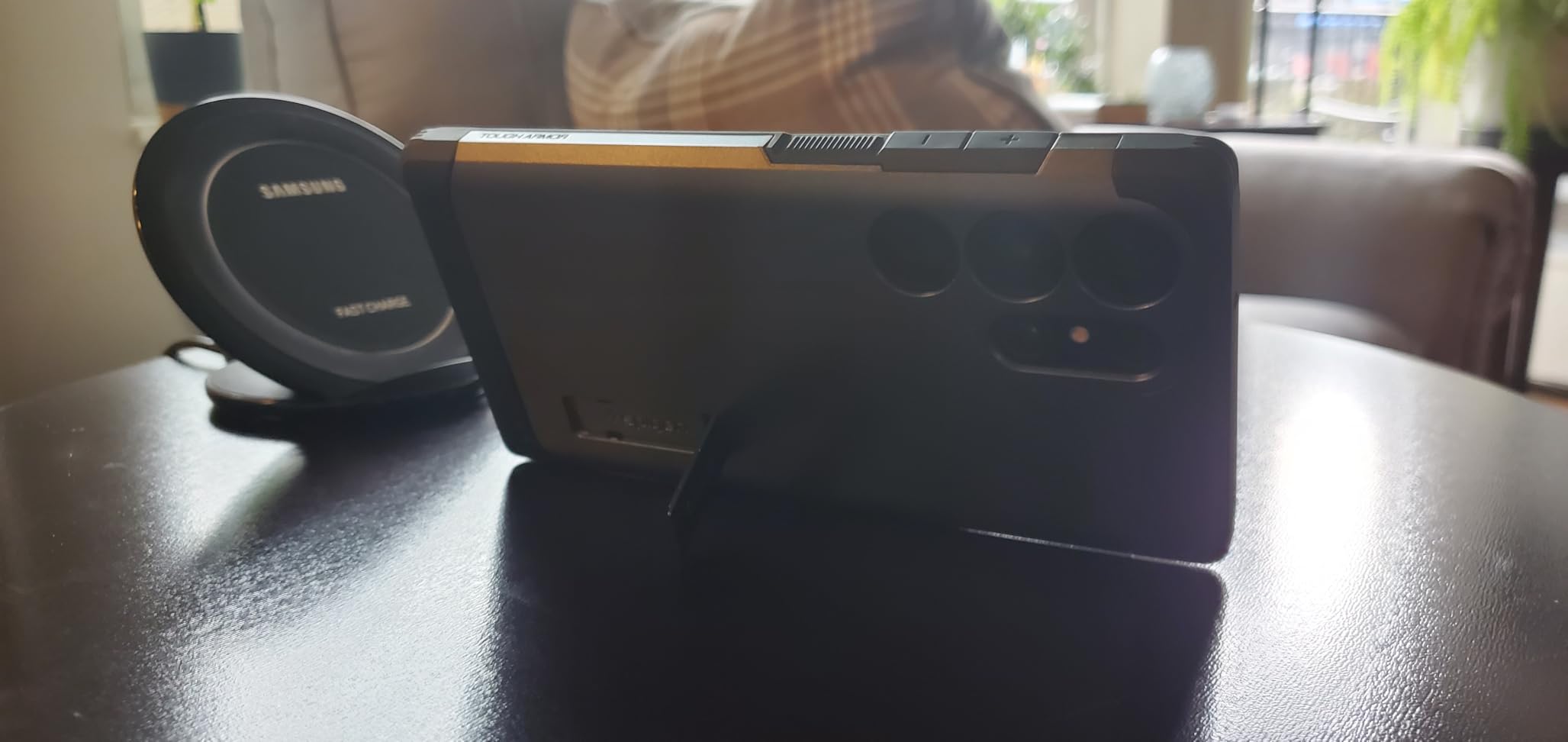 Spigen Tough Armor Designed for Galaxy S23 Ultra Case (2023) [Kickstand] [Military-Grade Protection] - Abyss Green customer photo 1