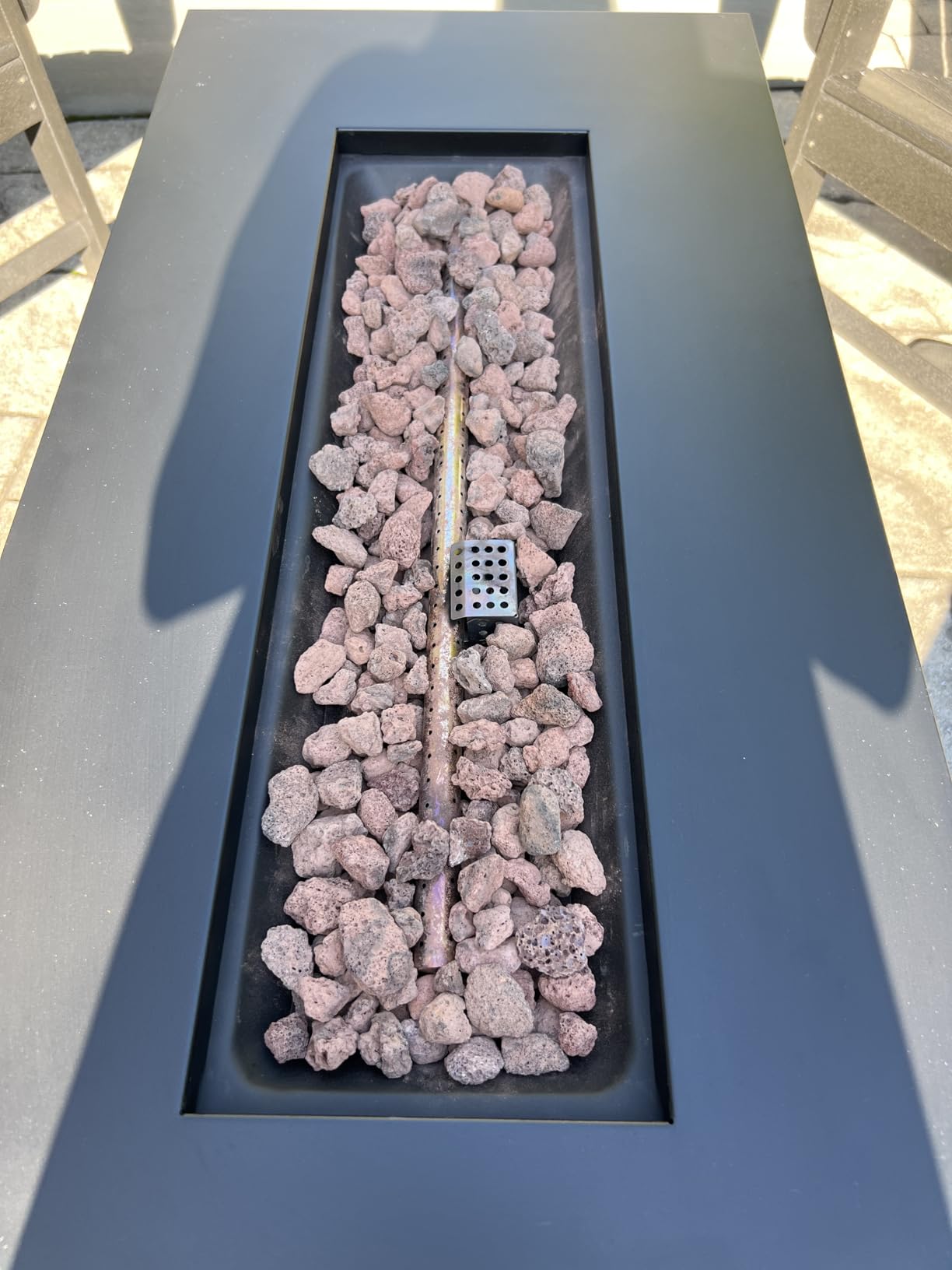 Ciays 42 Inch Gas Fire Pit Table, 60,000 BTU Propane Fire Pit for Patio customer photo 2